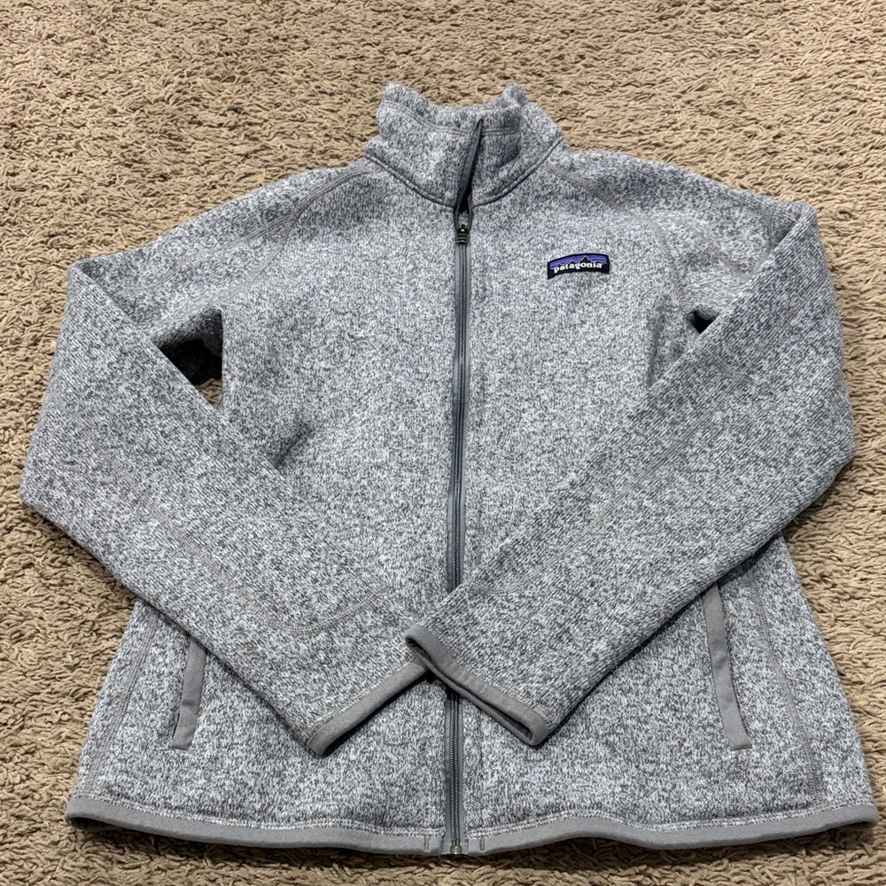 Patagonia Heather Gray Full-Zip Fleece Jacket
